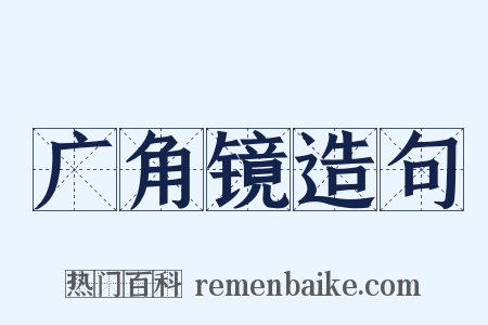 广角镜造句是什么意思的图片